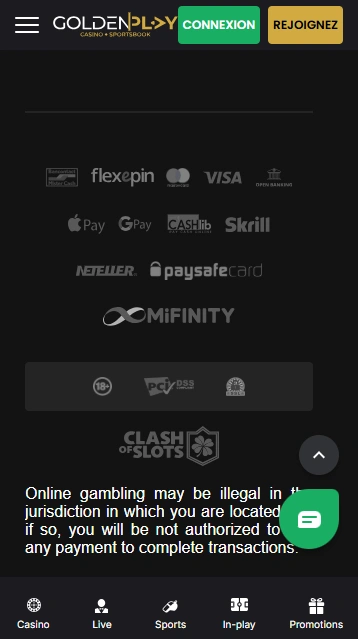 Golden Play France Presente les Top Paiements Méthodes pour Francophones