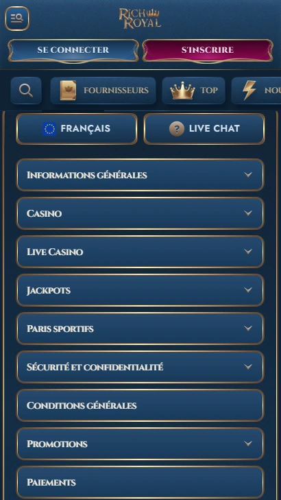 Avis de Rich Royal Casino Rich Royal Casino Avis Fiable de Site Officiel Francophone